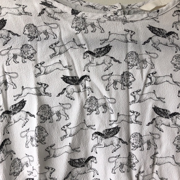 Worn once H&M animal print blouse - Picture 2 of 4